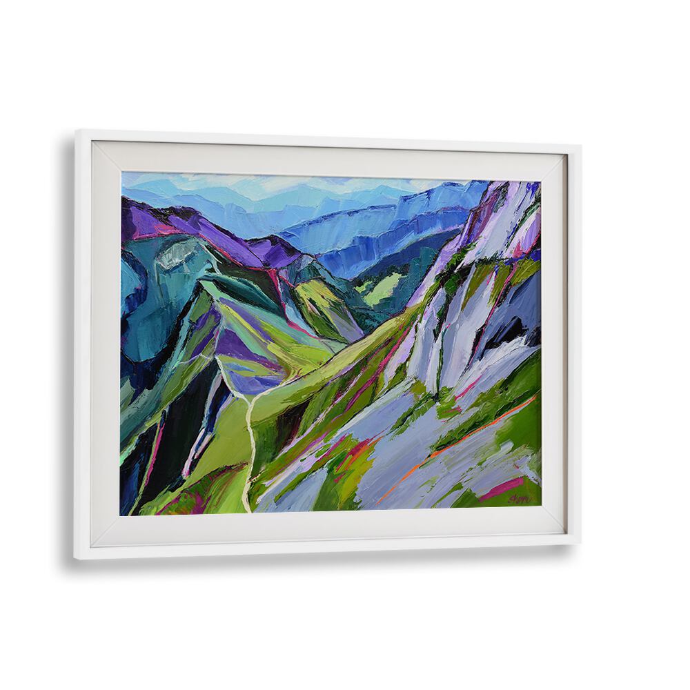 ALPINE TRAIL , LANDSCAPE PAINTINGS