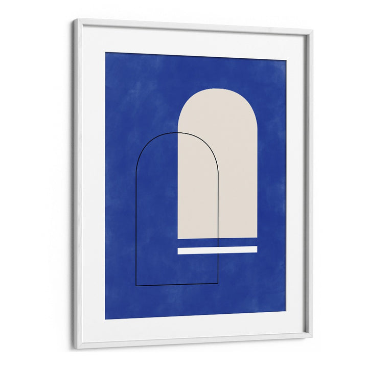 Stunning BLUE ARCHES, GEOMETRIC ART PRINTS in vibrant blue, perfect for modern decor by Elena Ristova.