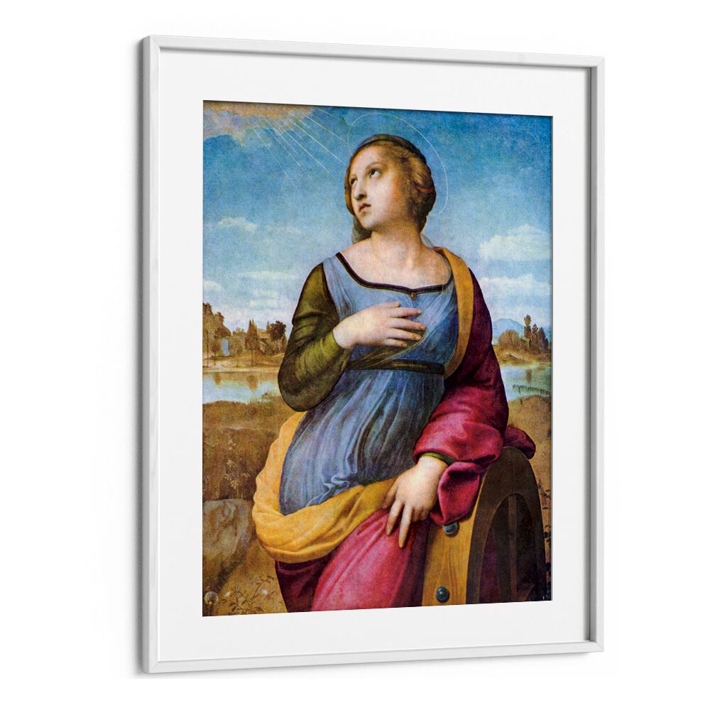 SAINT CATHERINE OF ALEXANDRIA (1507) BY RAPHAEL RAFFAELLO , VINTAGE PAINTINGS