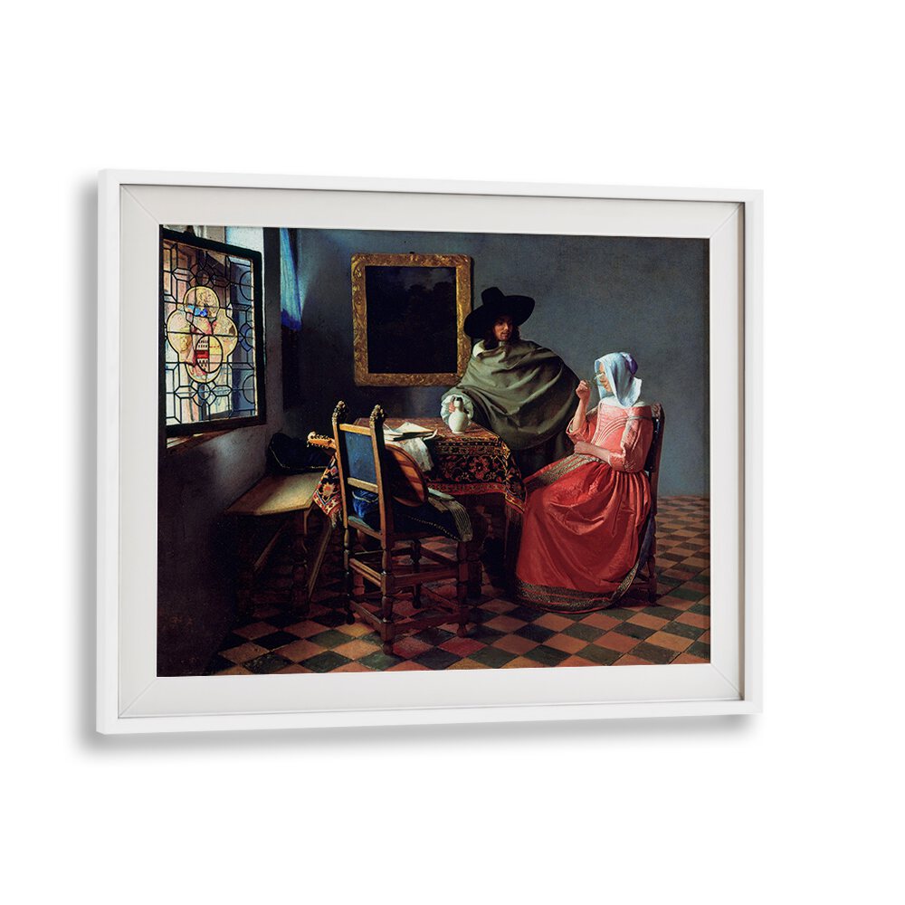 THE WINE GLASS (CA. 1658 –1660) BY JOHANNES VERMEER, VINTAGE PAINTINGS