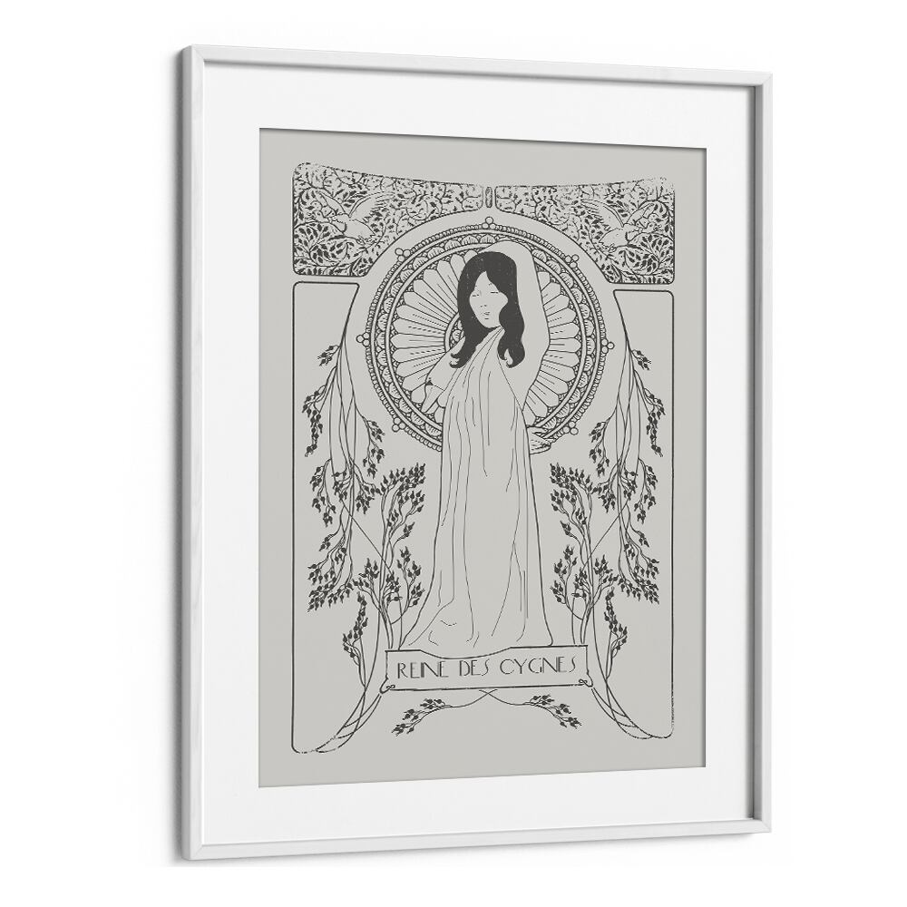 REINE DES CYGNES BY FLORENT BODART, WOMAN ILLUSTRATION ART PRINTS