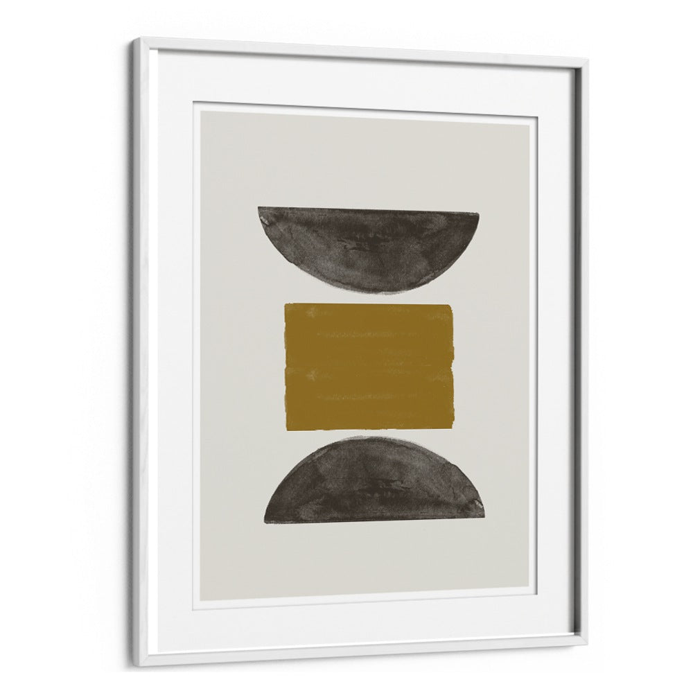 Stylish NEW OBJECTS NO.3, GEOMETRIC ART PRINTS in a sleek frame, perfect for modern home decor.