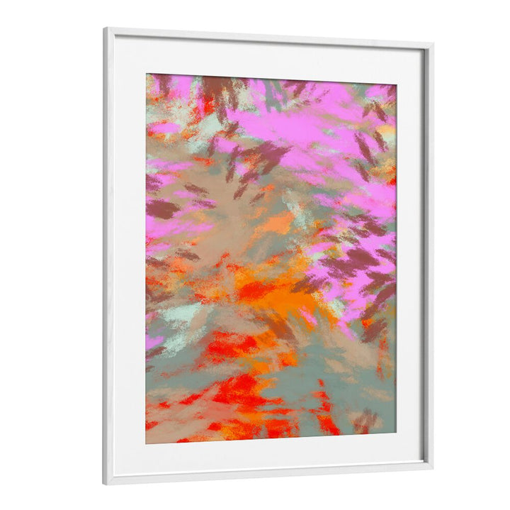 Colorful abstract artwork titled "LAZY SUMMER DAYS I, ABSTRACT PAINTINGS" enhancing any home decor with summer vibes.