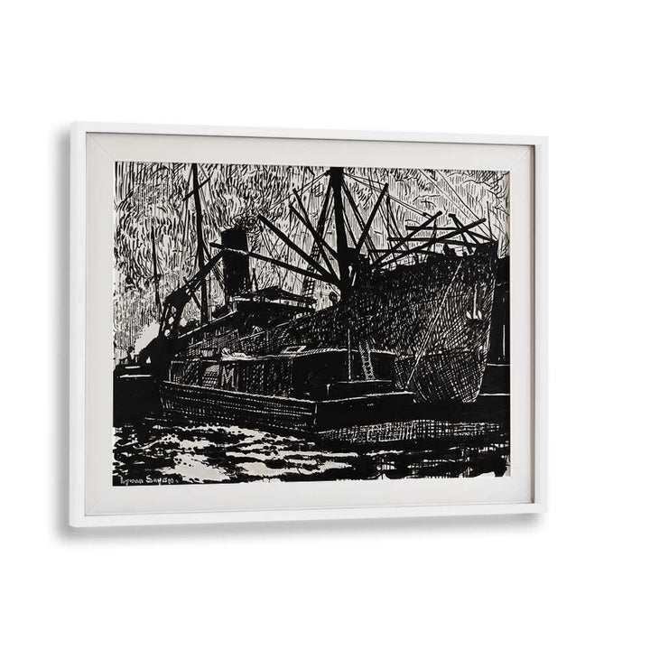 LINER AND TUG (CA.1914–1918) , VINTAGE PAINTINGS