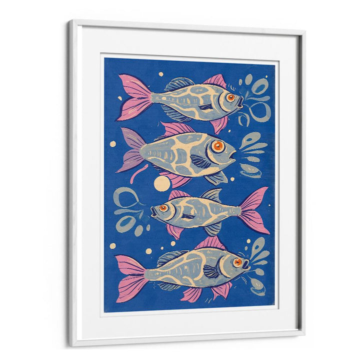 Vibrant art featuring marine life in "OCEANIC LIFE - FISHES, BEACH PAINTINGS" for a calming coastal decor.