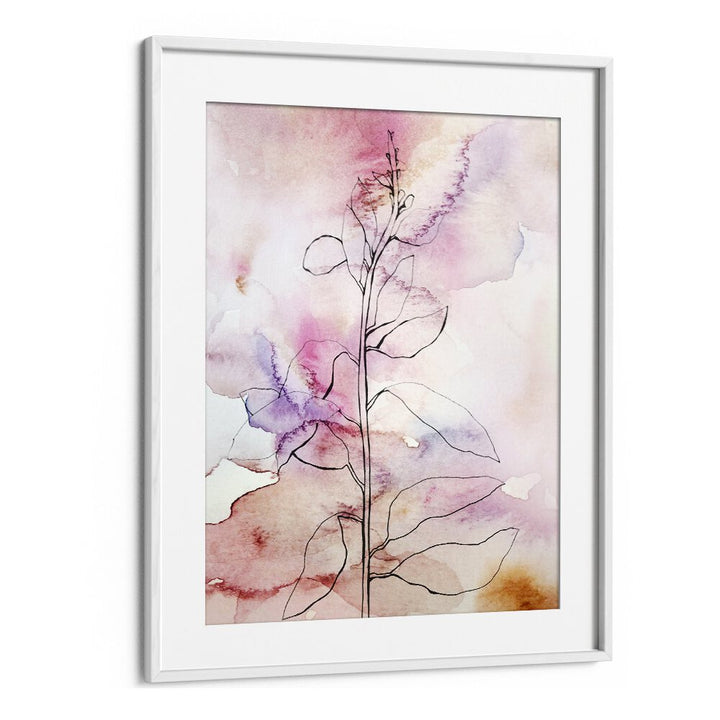 Delicate watercolor artwork inspired by nature in WHISPER PETALS II, FLORAL FLOWER PAINTINGS collection.