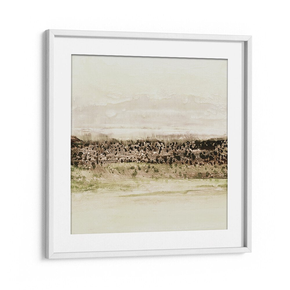 Serene GREEN HORIZON, ABSTRACT PAINTINGS showcasing elegant textures, perfect for modern home decor.