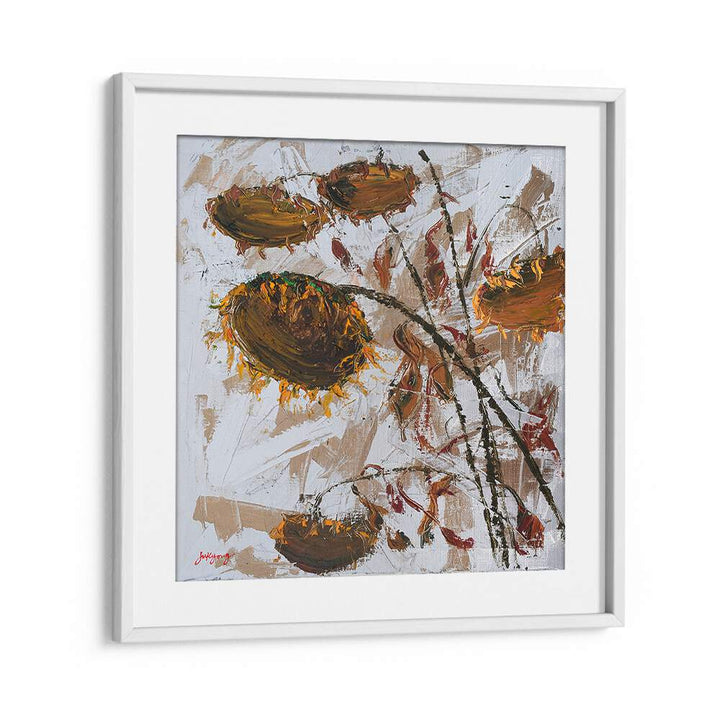 Bright and textured SUN FLOWER CANVAS II, FLORAL FLOWER PAINTINGS, perfect for enhancing any art collection.
