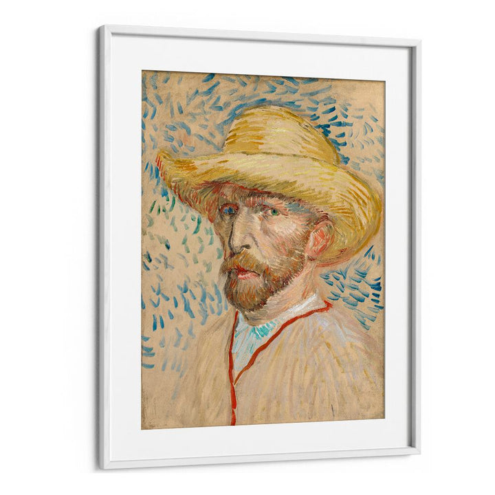 VINCENT VAN GOGH'S SELF-PORTRAIT WITH A STRAW HAT (1887),  VINTAGE PAINTINGS