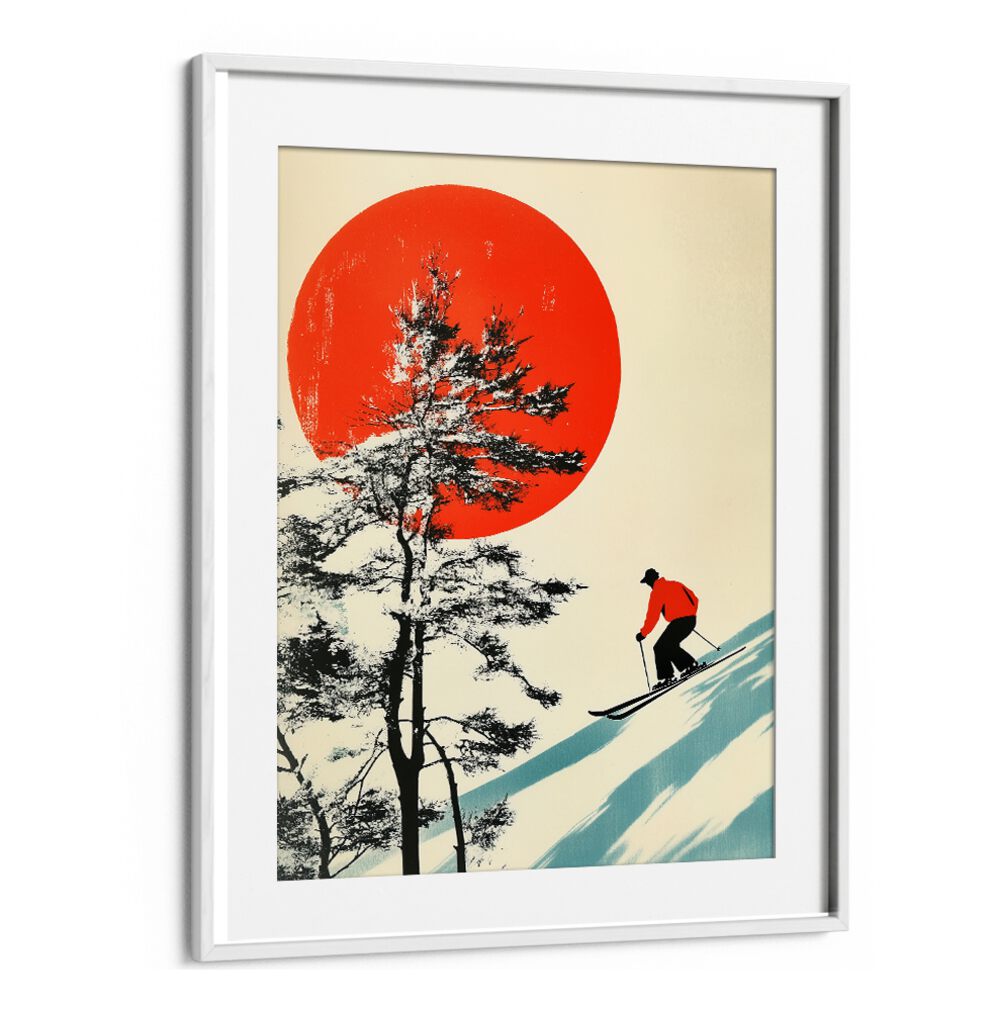 SKIING IN JAPAN , JAPANESE PAINTINGS