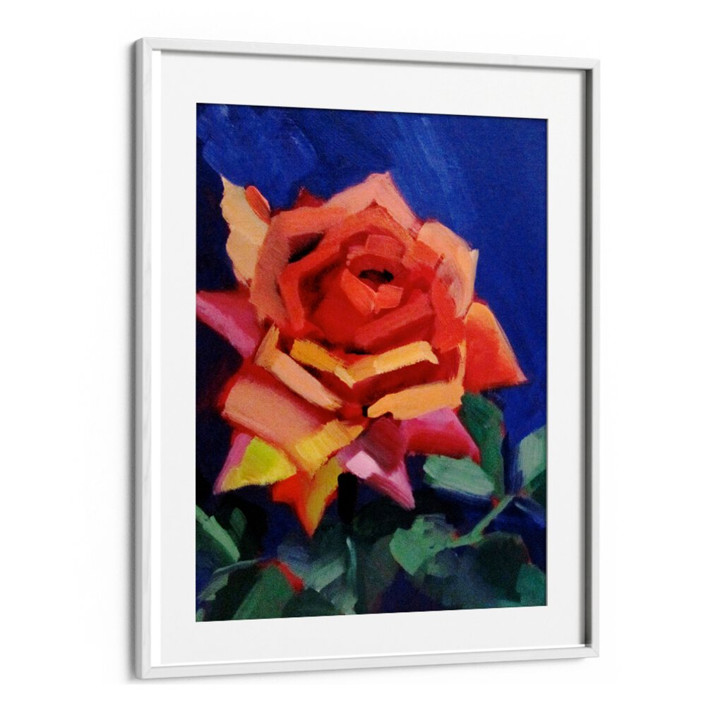 BLUSHING ROSE , FLORAL FLOWER PAINTINGS