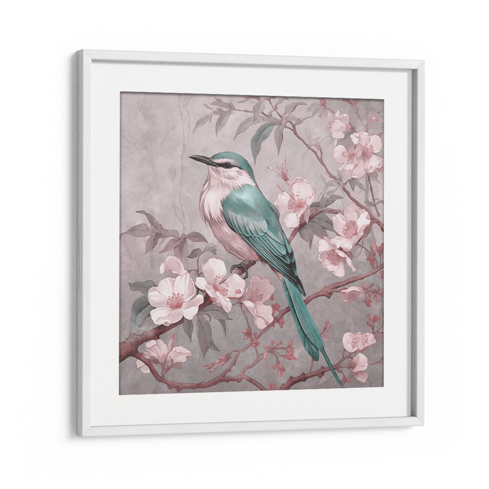 CHINOISERIE BIRD SPRING VIBES III BY ANDREA HAASE , WILDLIFE POSTERS, WILDLIFE PAINTINGS