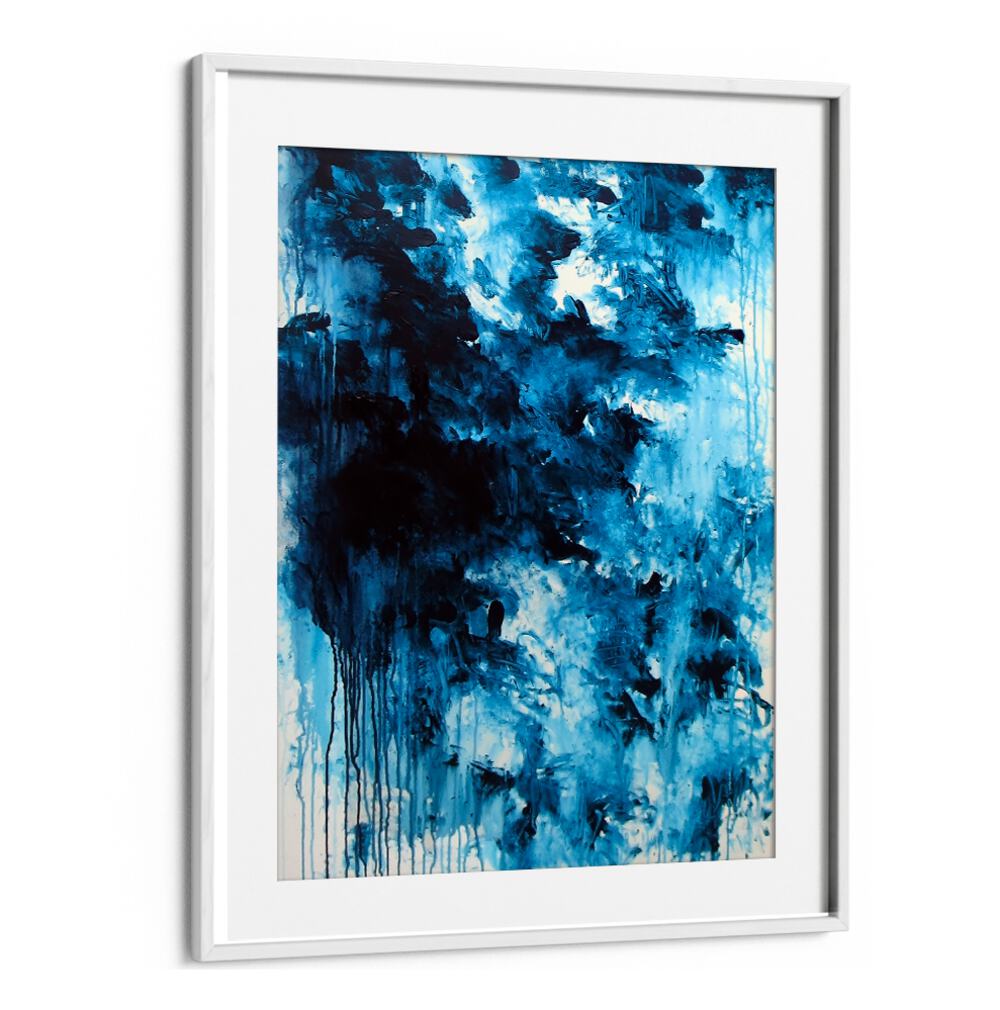 Stunning ABSTRACT DESIGN V, ABSTRACT PAINTINGS in vibrant blue tones, perfect for transforming your space.