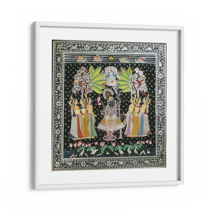 Exquisite SHRINATH JI PICHWAI, INDIAN ART PAINTINGS showcasing Lord Krishna, perfect for elegant home decor.