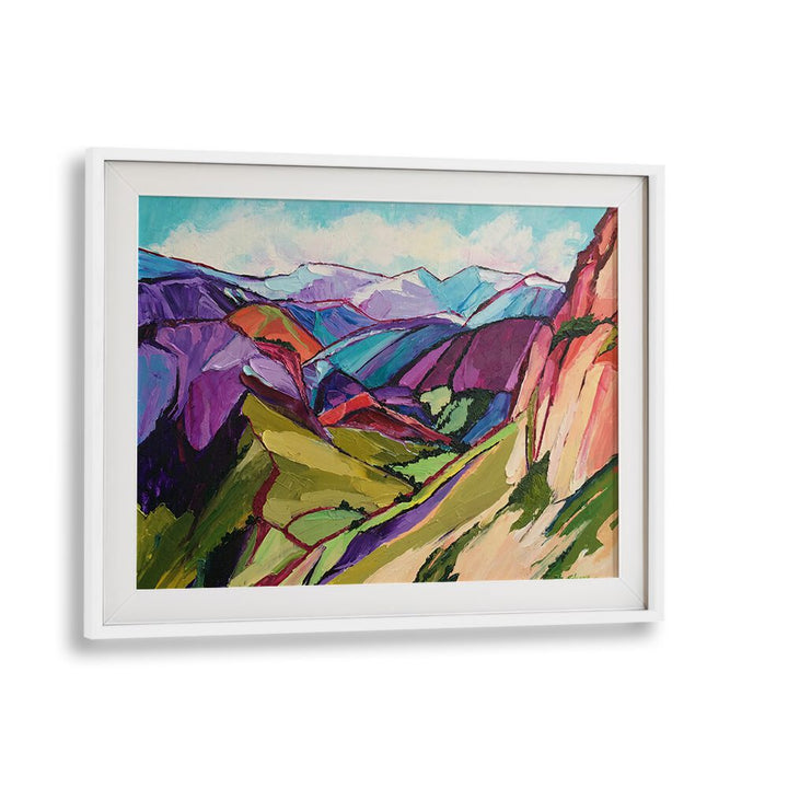 HIKING IN THE SWISS ALPS , LANDSCAPE PAINTINGS