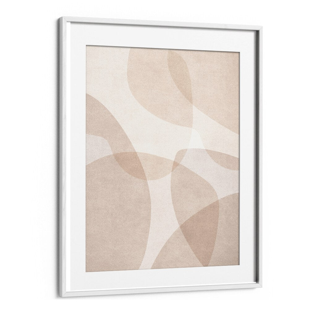 ABSTRACT BEIGE GEOMETRIC ART
