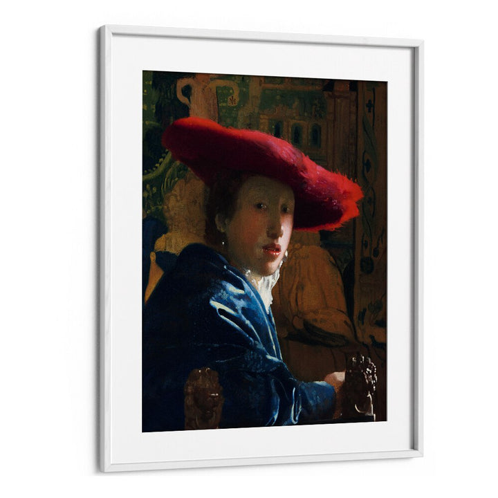 GIRL WITH THE RED HAT , VINTAGE PAINTINGS