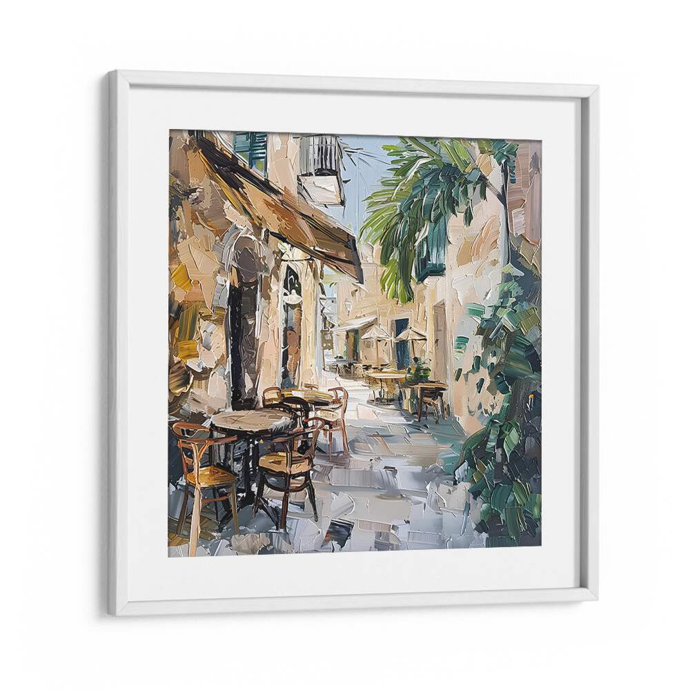 Charming cafe scene in Mallorca, capturing the essence of CAFE STREET MALLORCA SPAIN's vibrant Mediterranean spirit.