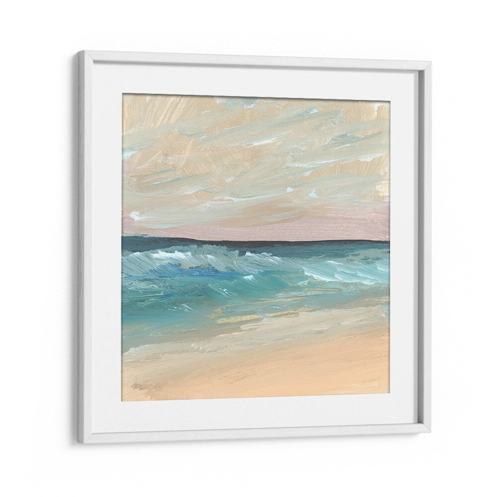 Serene BAY WAVES, ABSTRACT PAINTINGS capturing ocean hues, perfect for enhancing your home decor elegance.