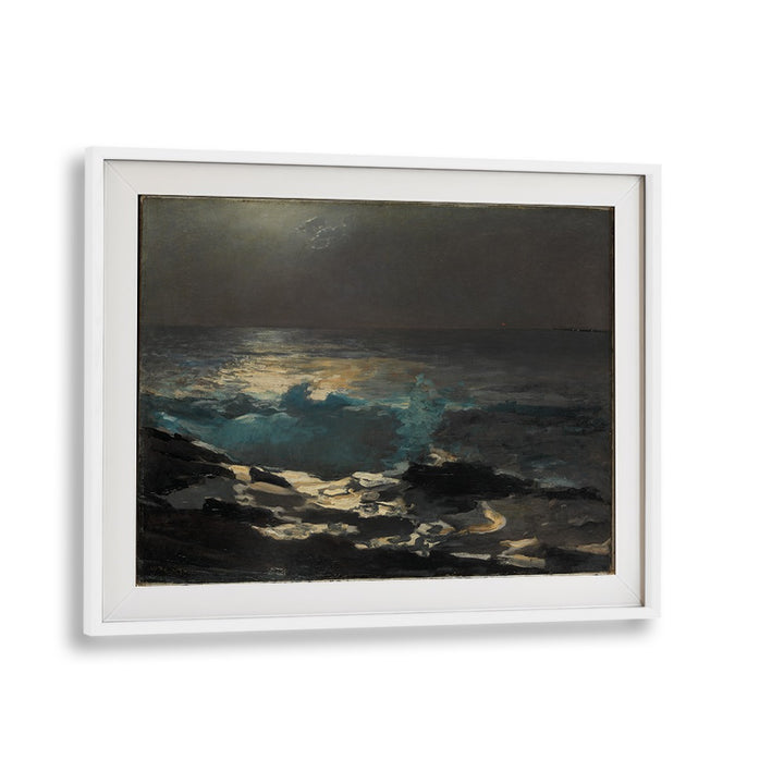 MOONLIGHT, WOOD ISLAND LIGHT , VINTAGE PAINTINGS