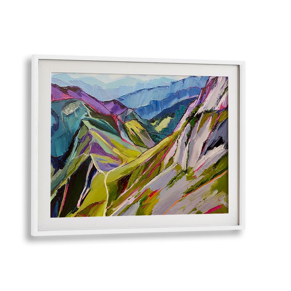 HIKING IN THE SWISS ALPS I , LANDSCAPE PAINTINGS
