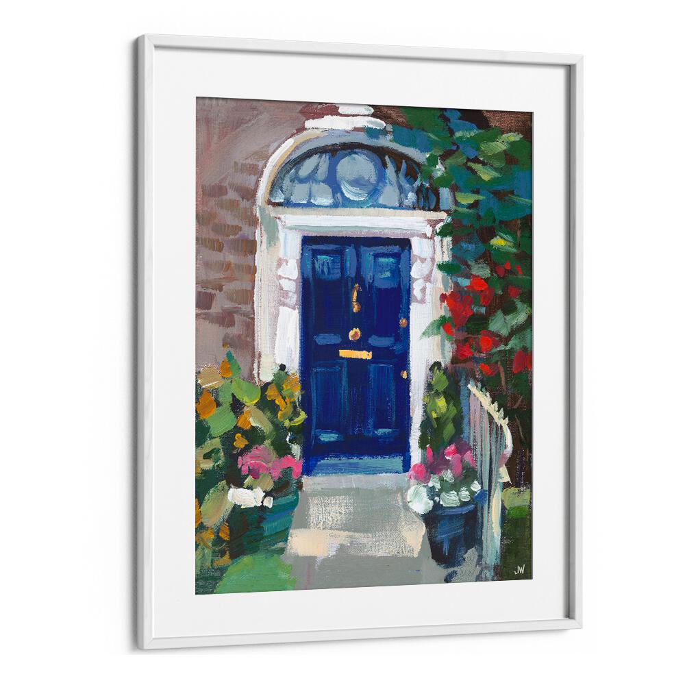 Stunning BLUE DOOR , FLORAL FLOWER PAINTINGS with vibrant blooms, perfect for transforming your space.