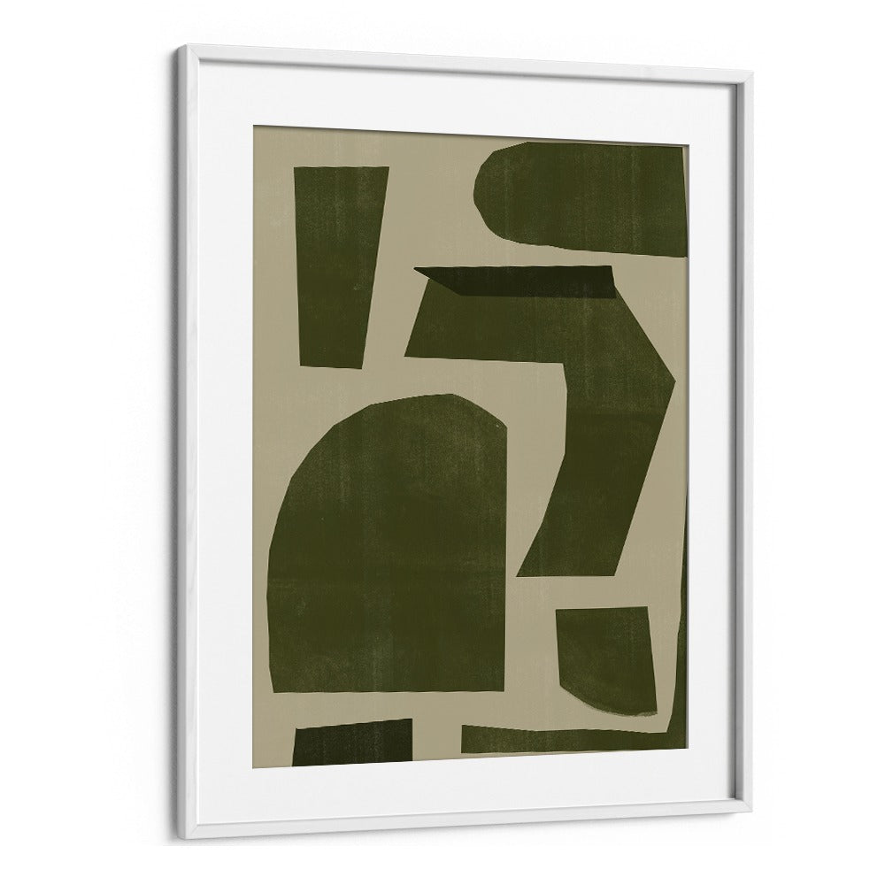 GREEN COMPOSITION I BY THE MIUUS STUDIO , ABSTRACT PAINTINGS, ABSTRACT ART PRINTS