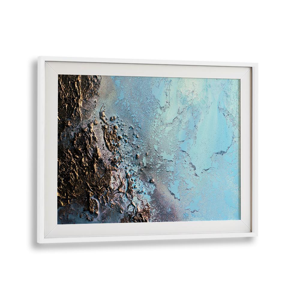 Vibrant COASTAL - MISTY WATERS, ABSTRACT PAINTINGS artwork beautifully captures tranquility and fluidity.