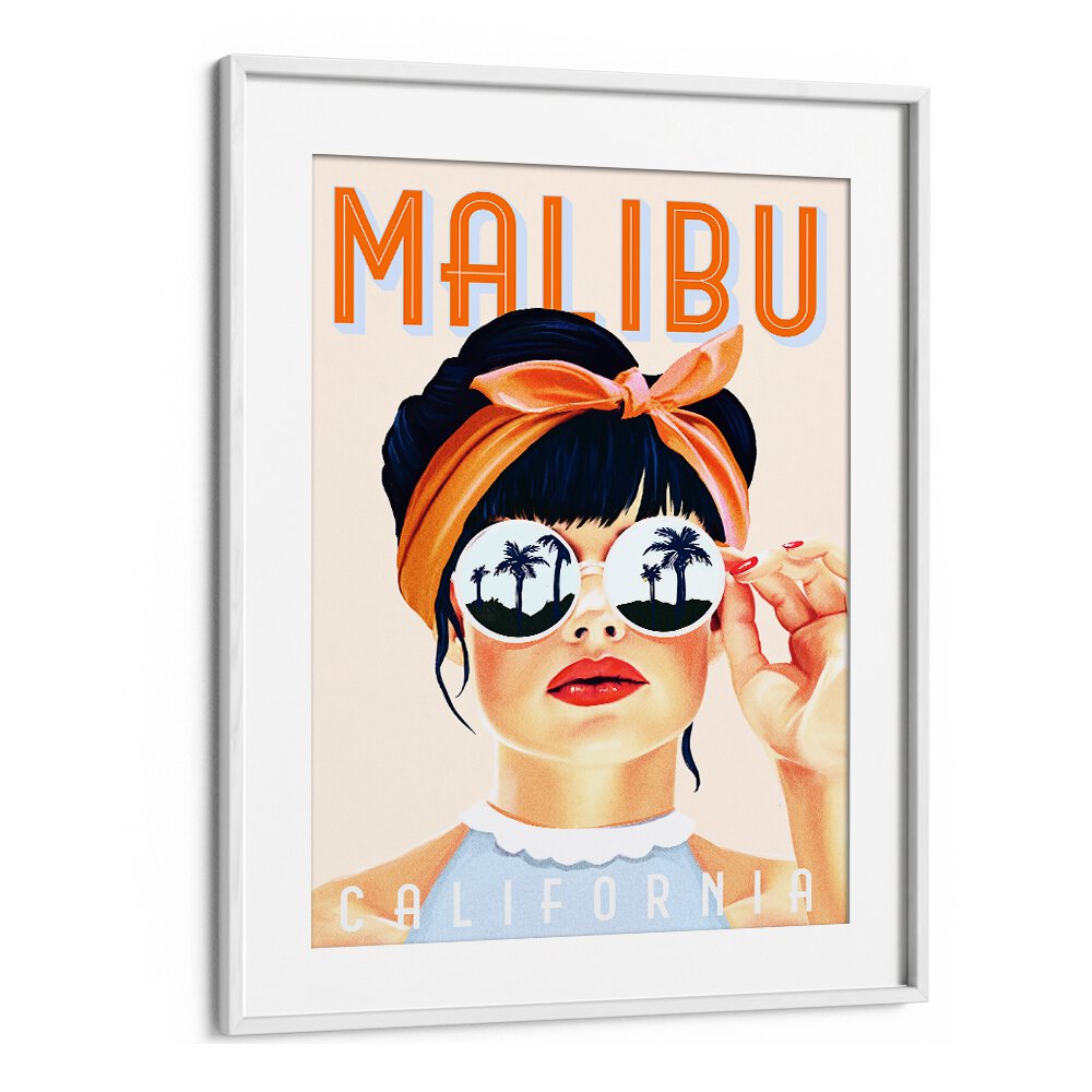 MALIBU POSTER I BY THE WHISKEY GINGER , WOMEN ILLUSTRATION PAINTINGS