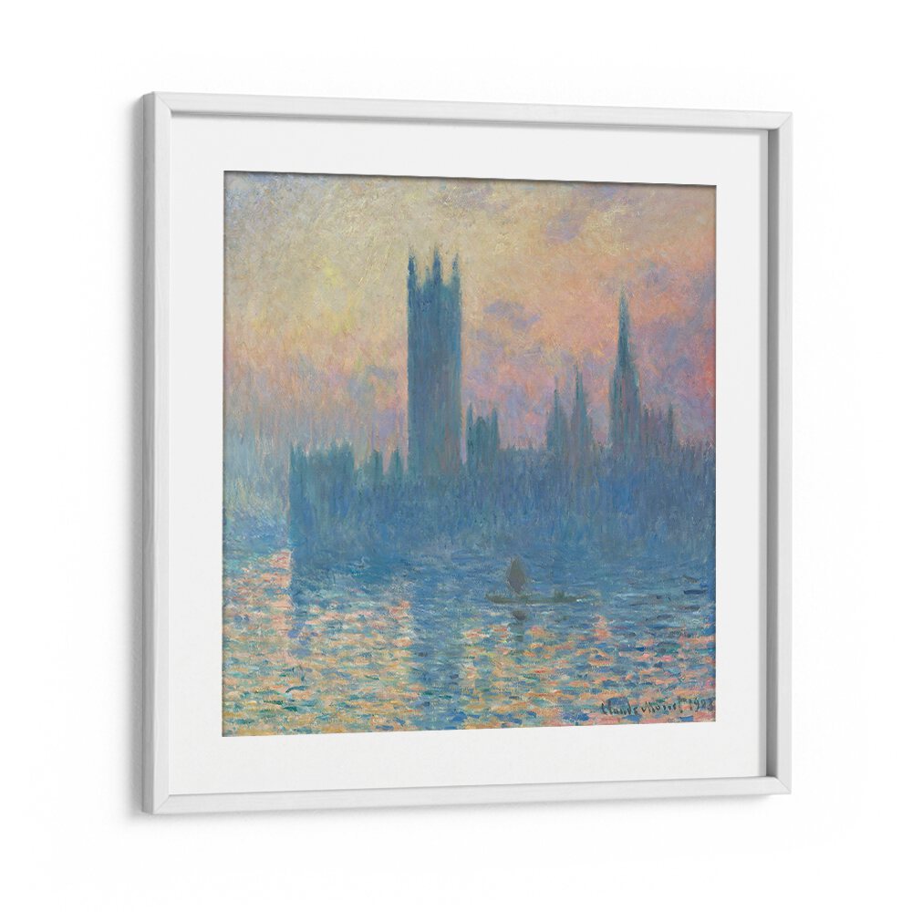 THE HOUSES OF PARLIAMENT, SUNSET (1903) , VINTAGE PAINTINGS