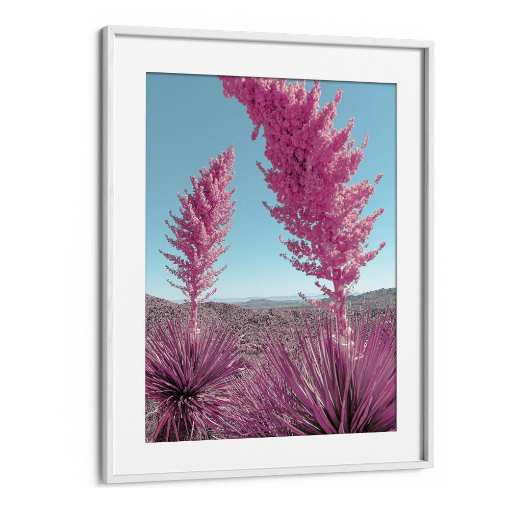 surreal painting - BLOOMING PINK YUCCAS IN THE MOJAVE DESERT by Asianmonk