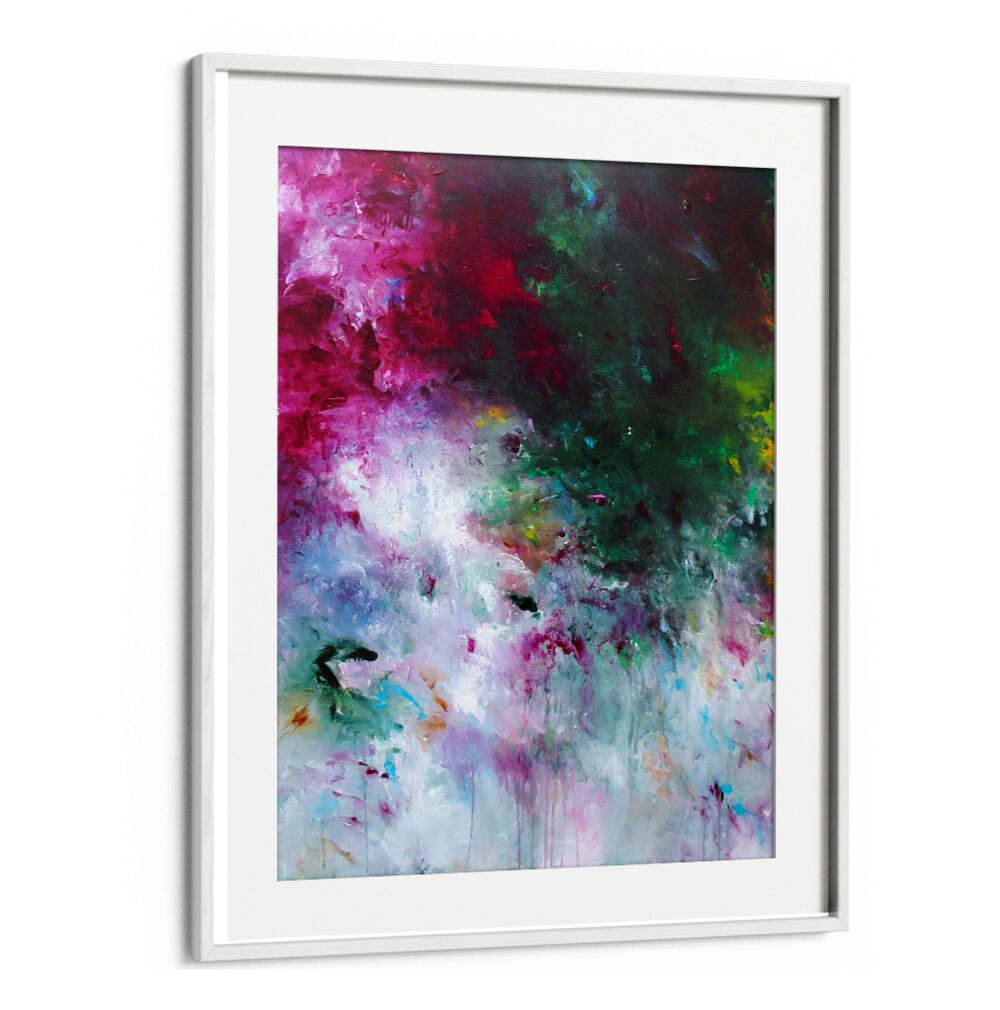 Vibrant hues and dynamic brush strokes define ABSTRACT DESIGN XVII, a captivating piece in ABSTRACT PAINTINGS collection.