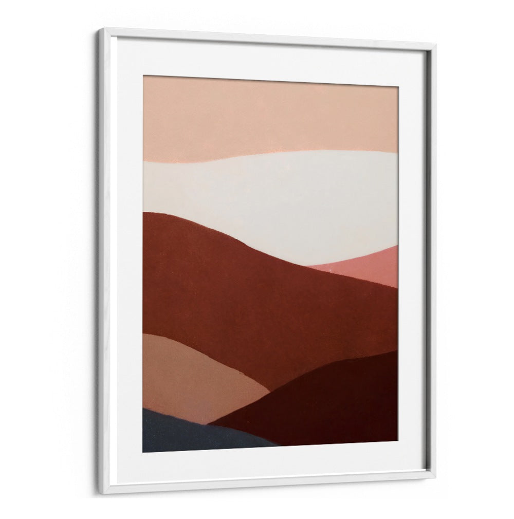 FAR FAR AWAY , ABSTRACT PAINTINGS with layered earth tones and soft curves, enhancing modern spaces at Whitemount.
