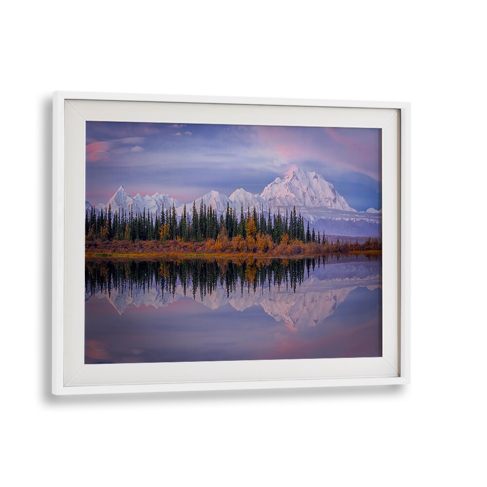 Breathtaking Denali Reflection, Photography Prints showcasing serene landscapes to enhance your living space.