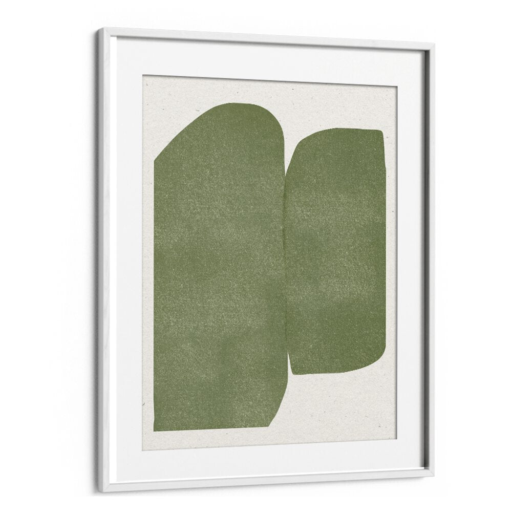 GREEN PAPER CUT MODERN , ABSTRACT PAINTINGS