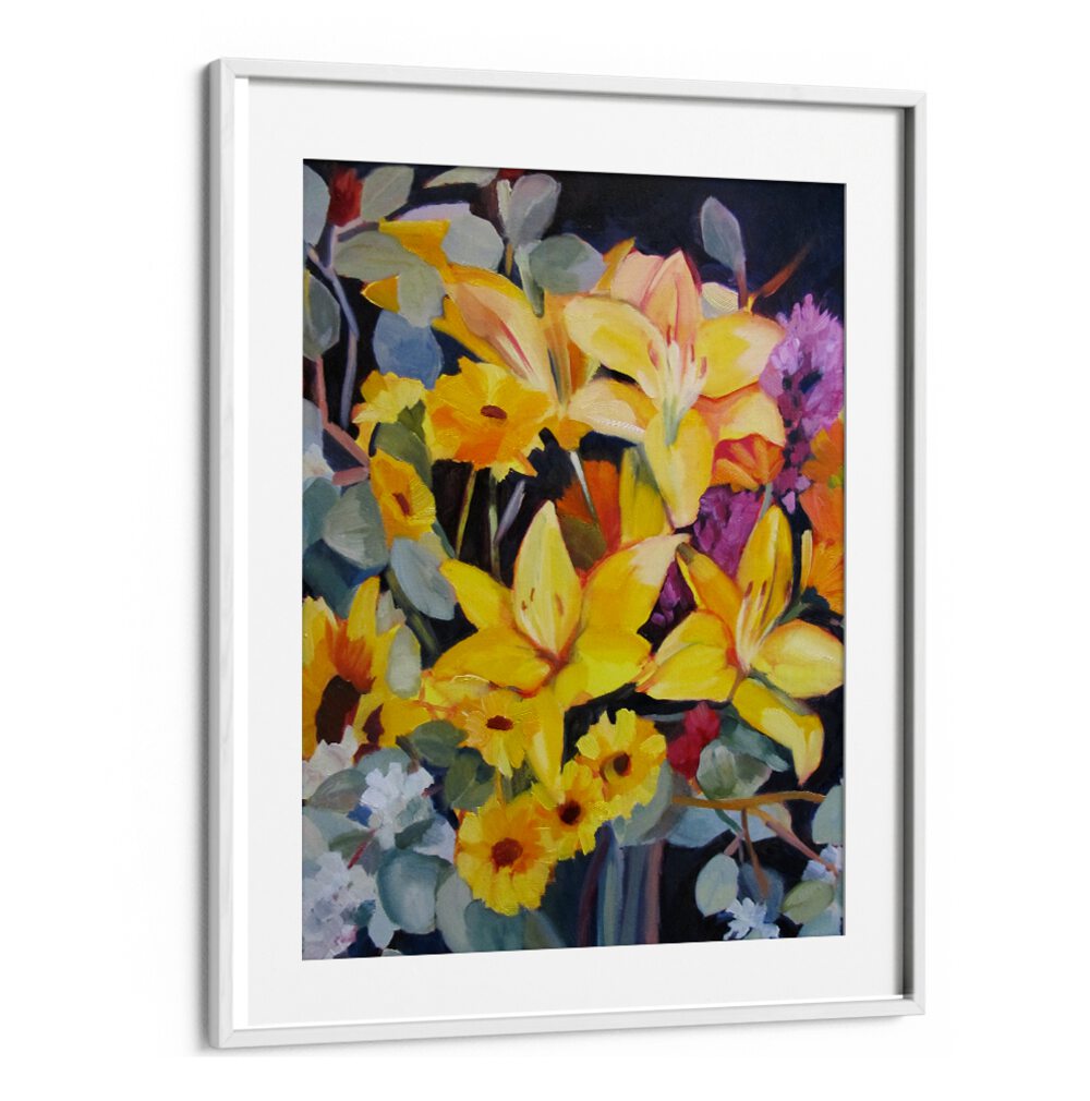 BOUQUET , FLORAL FLOWER PAINTINGS