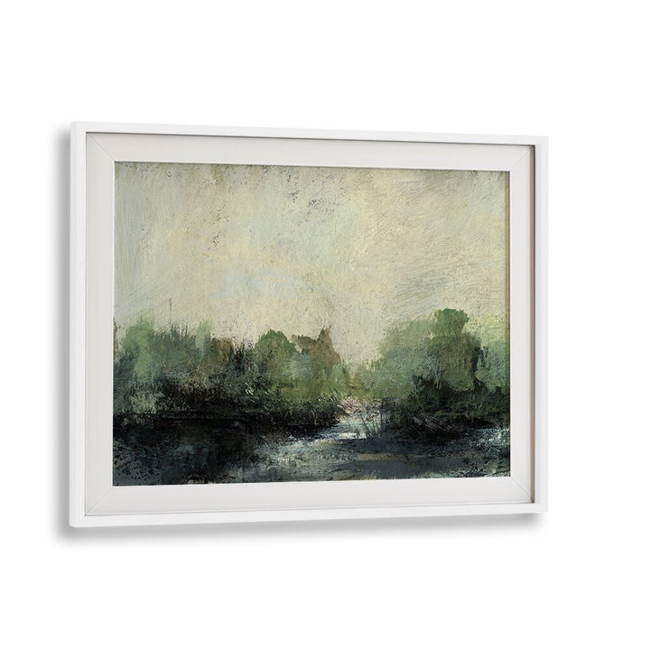 Forest Stream Abstract Paintings showcase serene nature beauty with vibrant colors, perfect for your artistic haven.