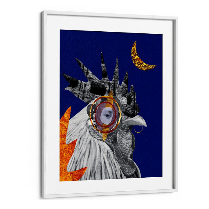 Bold and vibrant ROOSTER, SURREAL ART PRINTS, perfect for adding unique flair to your kitchen decor.