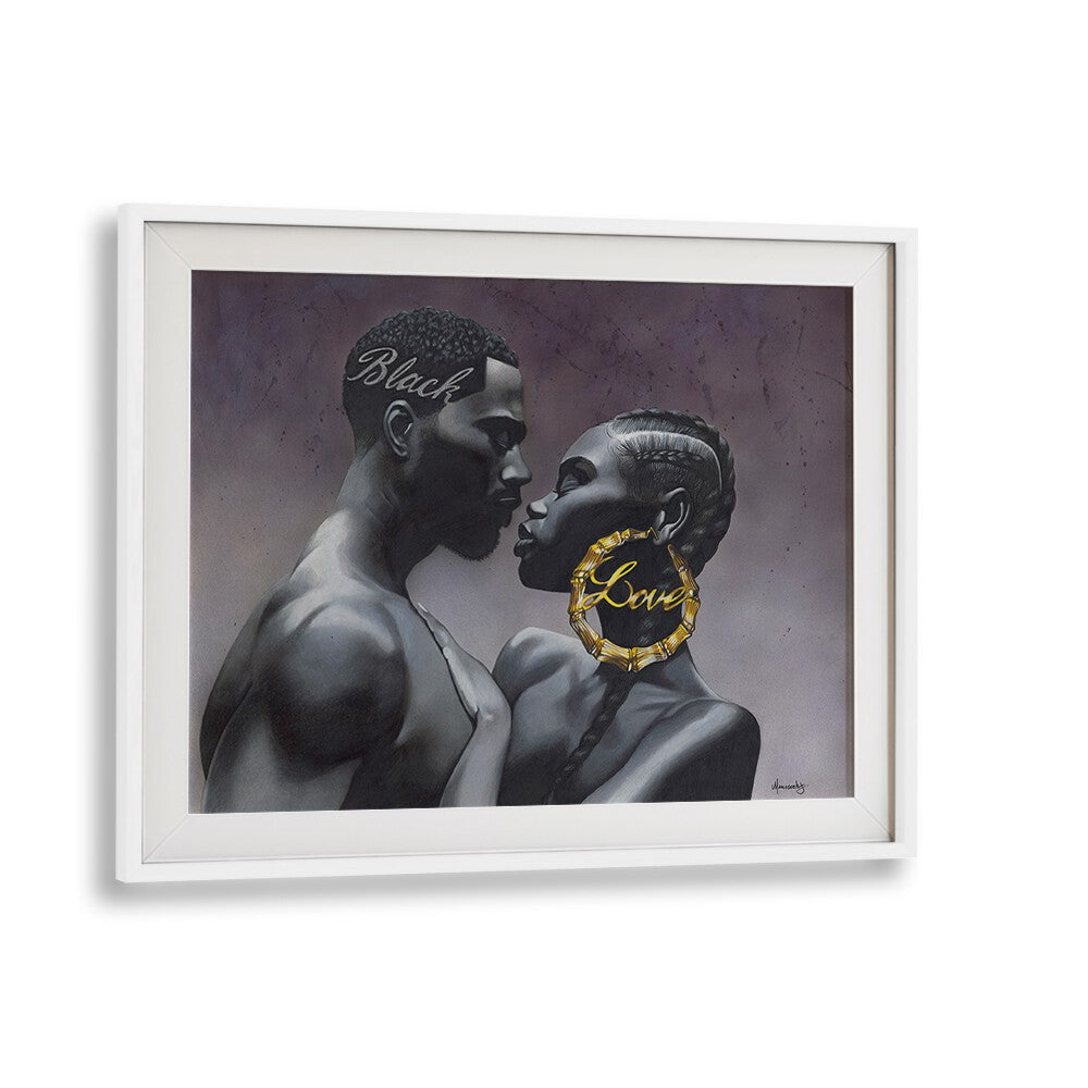 Discover BLACKLOVE, AFRICAN ART PAINTINGS featuring a stunning portrayal of love and elegance in unique artistry.
