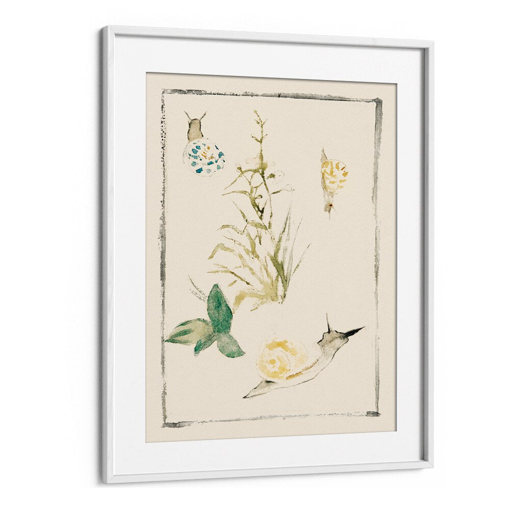 SKETCHES OF SNAILS, FLOWERING PLANT (1864–1868) BY EDOUARD MANET , VINTAGE PAINTINGS