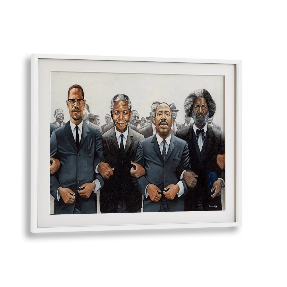 Strength in Numbers, African art paintings featuring iconic leaders, perfect for inspiring your space.