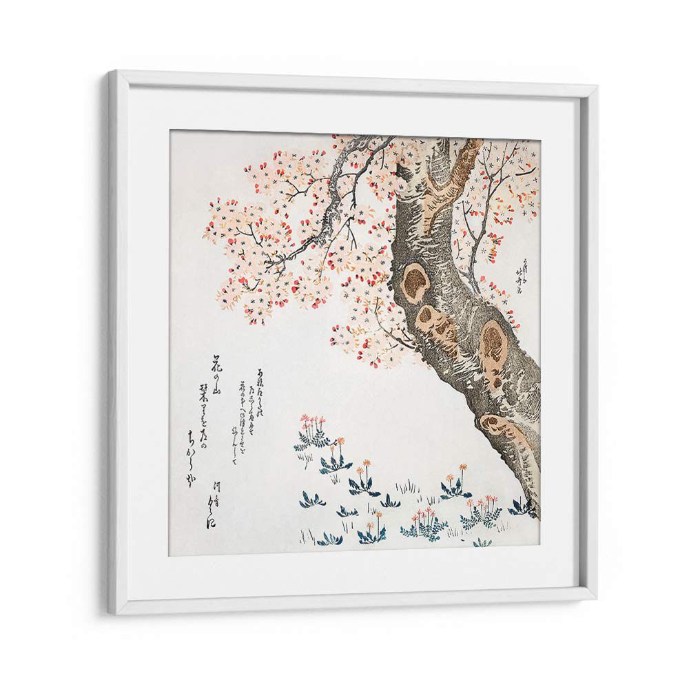 CHERRY TREE (1760–1849) BY KATSUSHIKA HOKUSAI, JAPANESE PAINTINGS