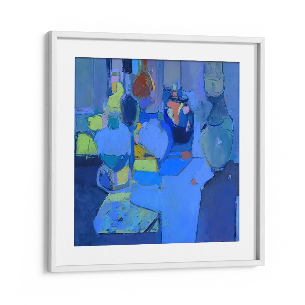 Elegant BLUE GLASS, ABSTRACT PAINTINGS display vibrant colors, perfect for enhancing your home decor with style.