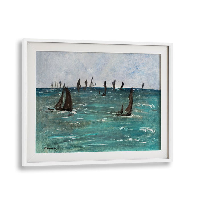 BOATS AT BERCK-SUR-MER (1873)  , VINTAGE PAINTINGS