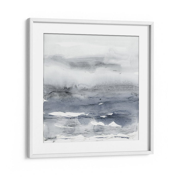 Misty minimal landscape, abstract paintings create a serene atmosphere, perfect for transforming your living space.