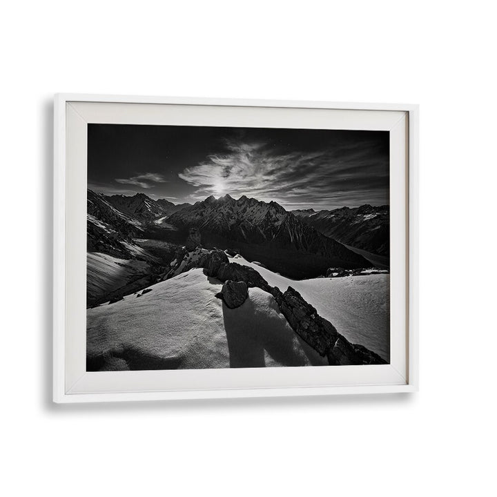 Stunning MOONLIGHT OVER TASMAN GLACIER, PHOTOGRAPHY PRINTS showcasing glacial beauty and serene nightscape vistas.
