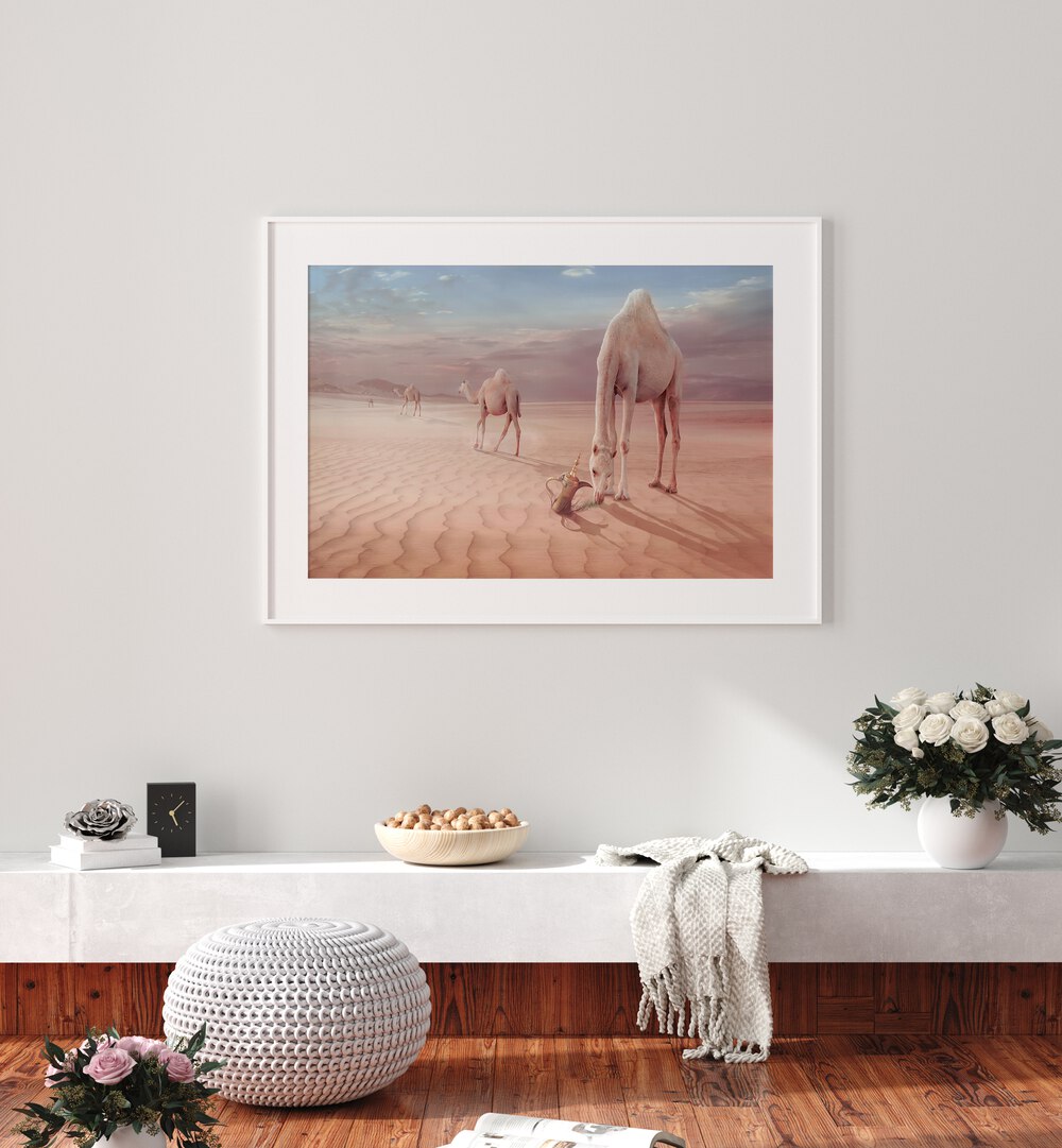 ABSTRACT painting - CAMELS TRIP by Asianmonk