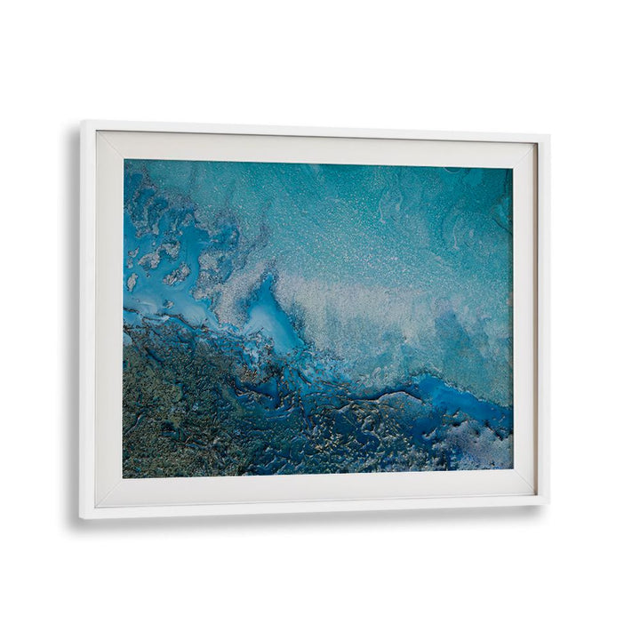 Soft Cyan Waters, abstract paintings featuring tranquil shades and textures, perfect for enhancing any space.