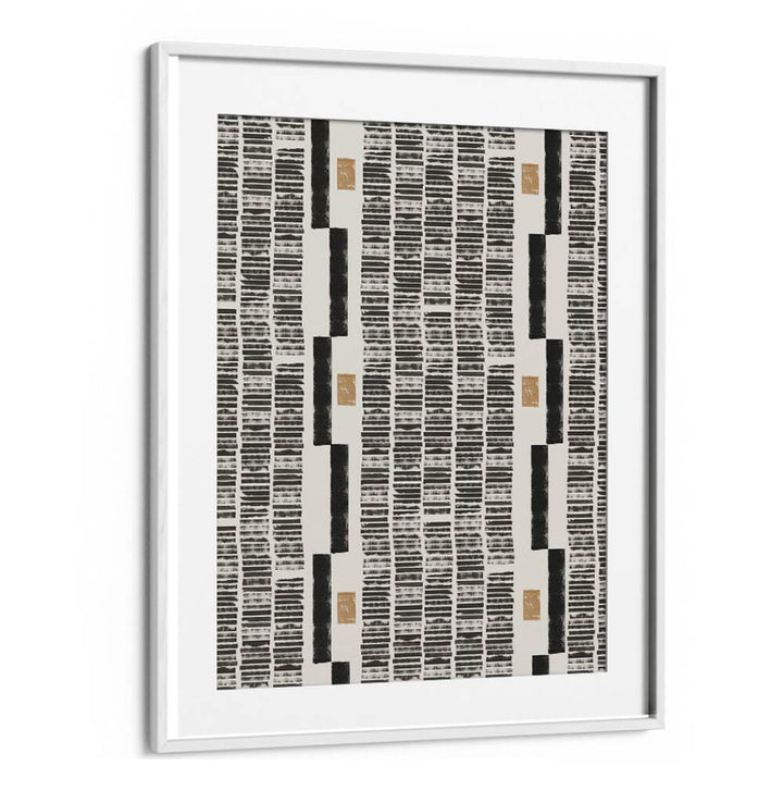 Elegant LINO CUT PATTERN NO.1, GEOMETRIC ART PRINTS showcasing modern artistry in stunning black and gold hues.