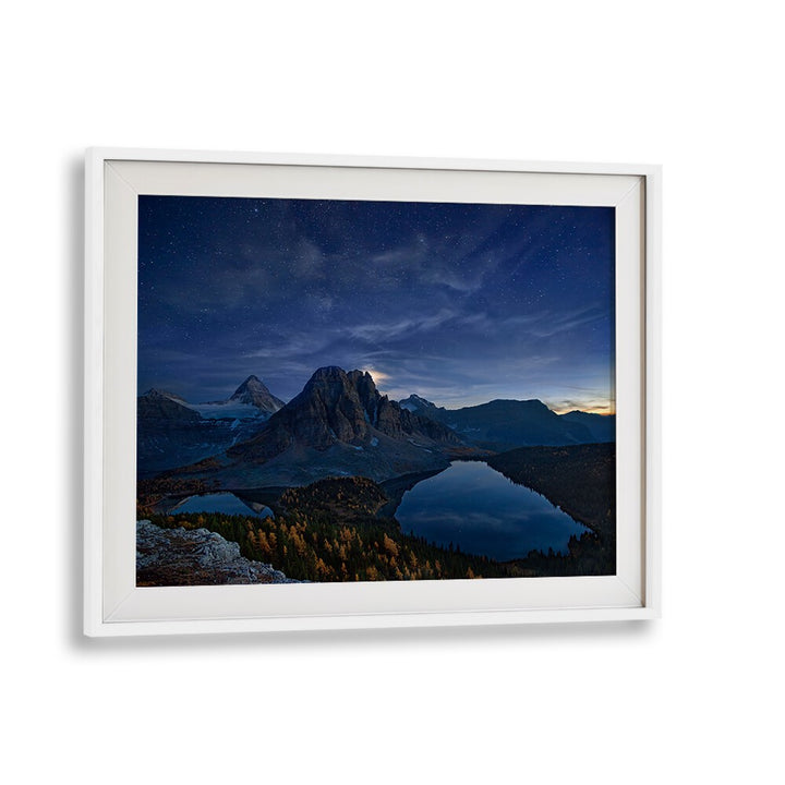 Transform your space with STARRY NIGHT AT MOUNT ASSINIBOINE, PHOTOGRAPHY PRINTS, showcasing a stunning night sky.